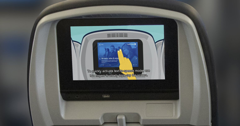 United Airlines Onboard Entertainment Airlines turn to new technologies to improve IFE accessibility
